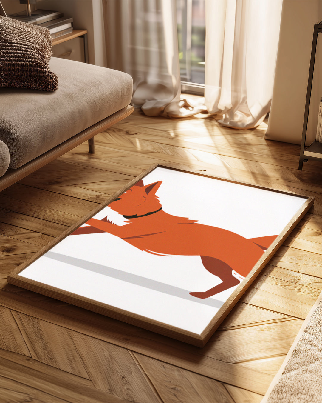Köpek - Neşeli Koşu Poster Tablosu
