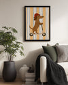 Köpek Scooter Kullanıyor - Eğlenceli Ve Sevimli Tasarım Poster Tablosu