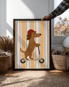 Köpek Scooter Kullanıyor - Eğlenceli Ve Sevimli Tasarım Poster Tablosu