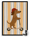 Köpek Scooter Kullanıyor - Eğlenceli Ve Sevimli Tasarım Poster Tablosu