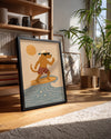 Köpek Sörf Yapıyor - Yaz Tatili Neşesi Poster Tablosu