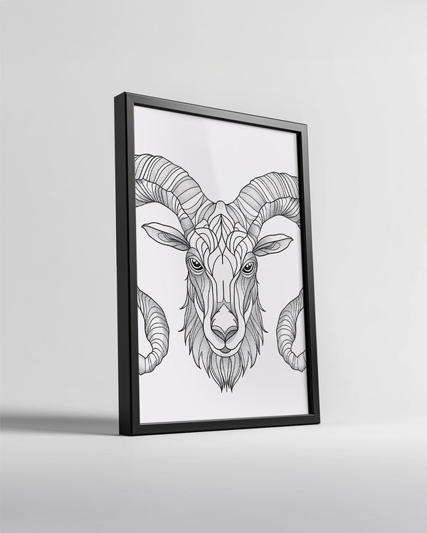 Koyun - Sarmal Antenler Poster Tablosu