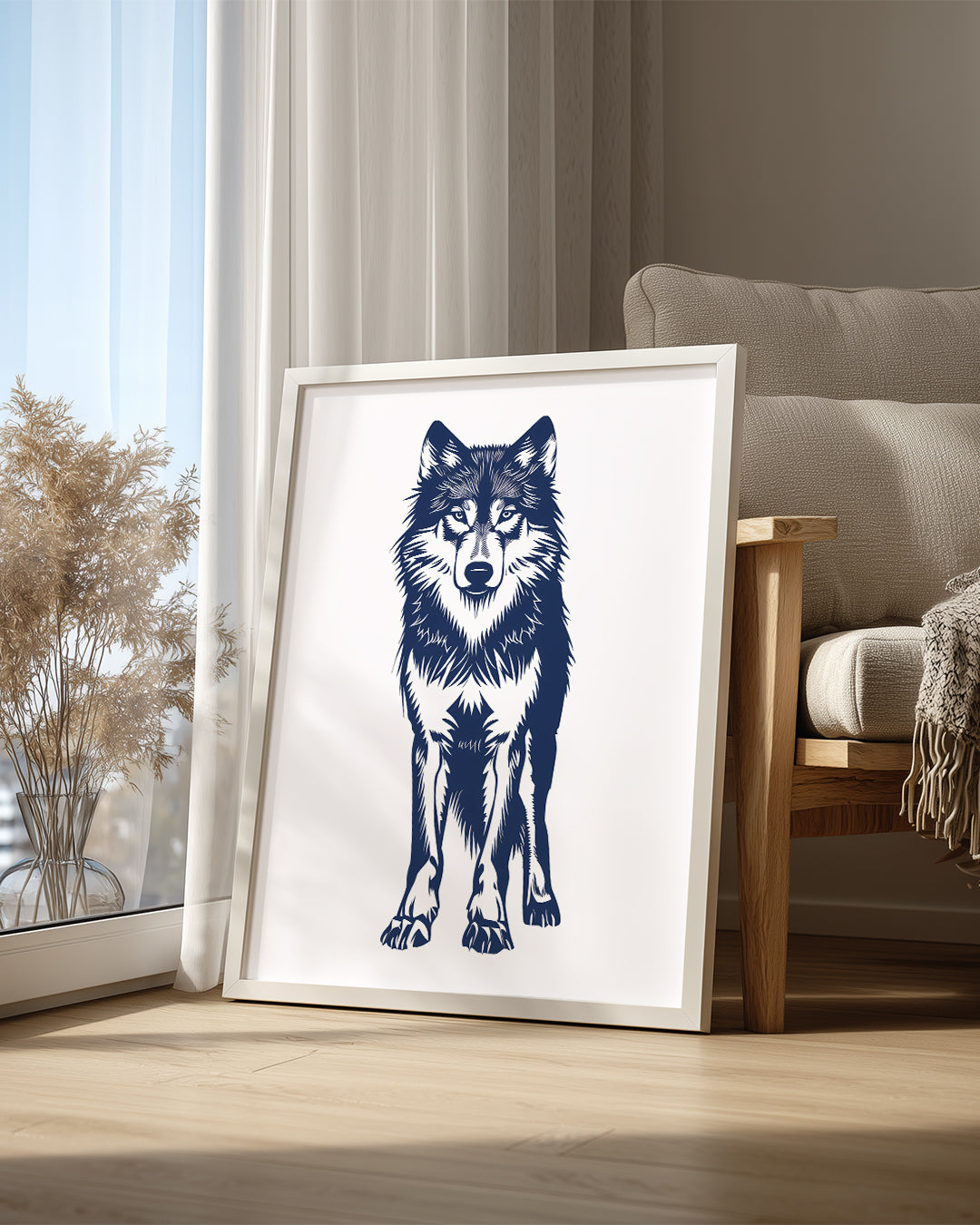 Kurt - Keskin Bakışlar Poster Tablosu