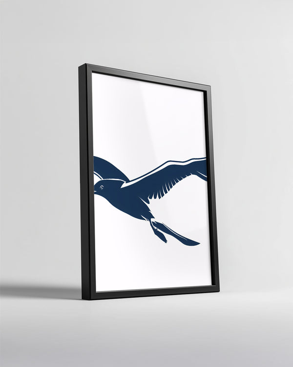 Kuş - Uçan Siyah Siluet Poster Tablosu