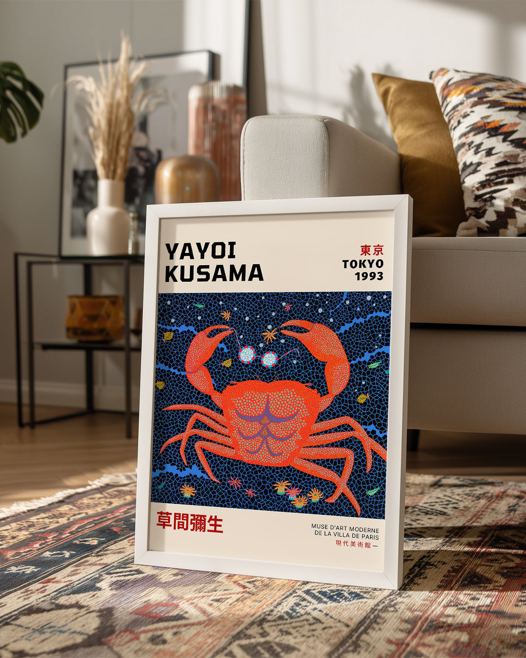 Kusama Crab Poster Tablosu