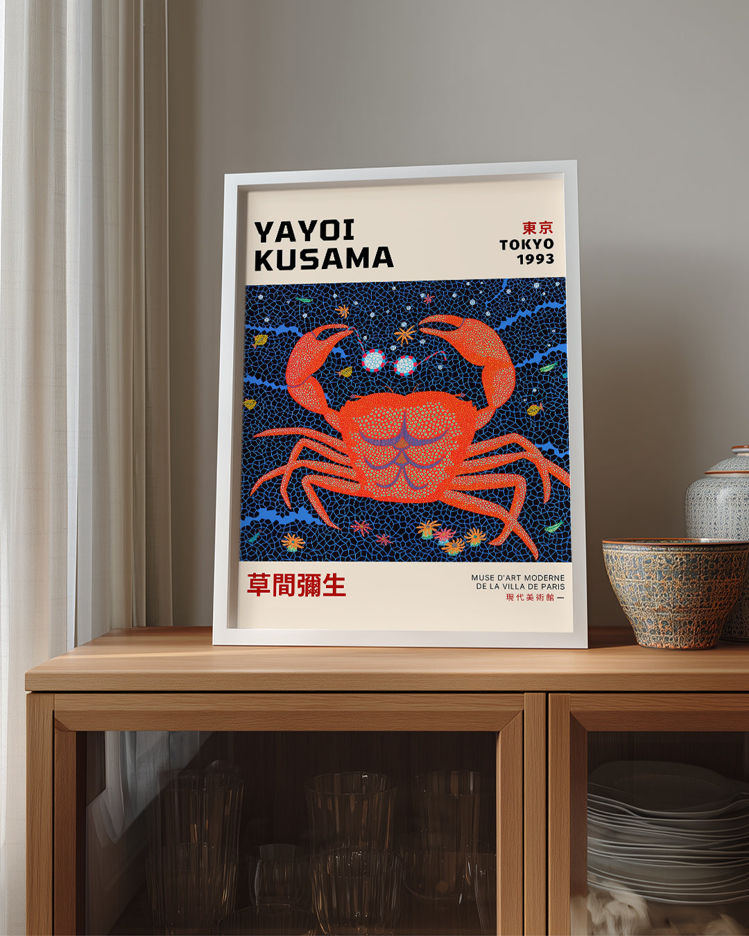 Kusama Crab Poster Tablosu