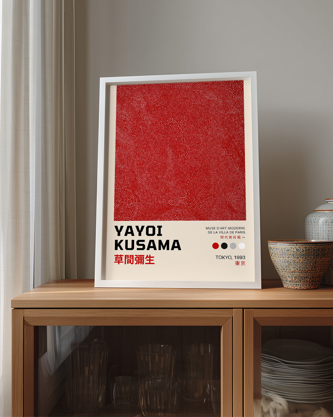 Kusama Red Poster Tablosu