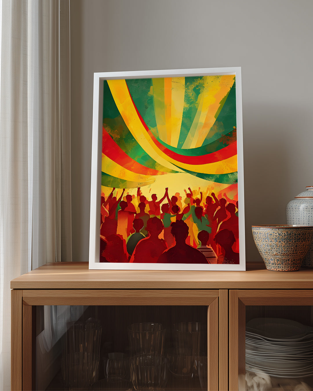 Kutlama Anı - Afrika Sanatı Poster Tablosu