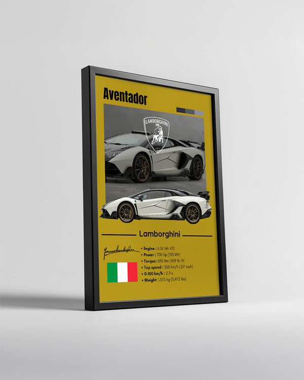 Lamborghini Aventador Poster Tablosu