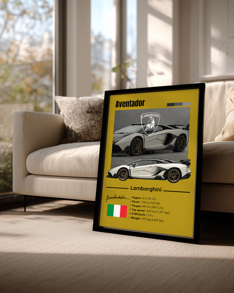 Lamborghini Aventador Poster Tablosu