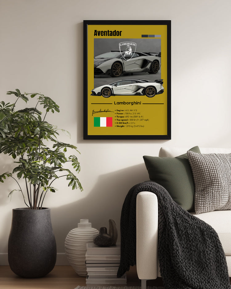 Lamborghini Aventador Poster Tablosu