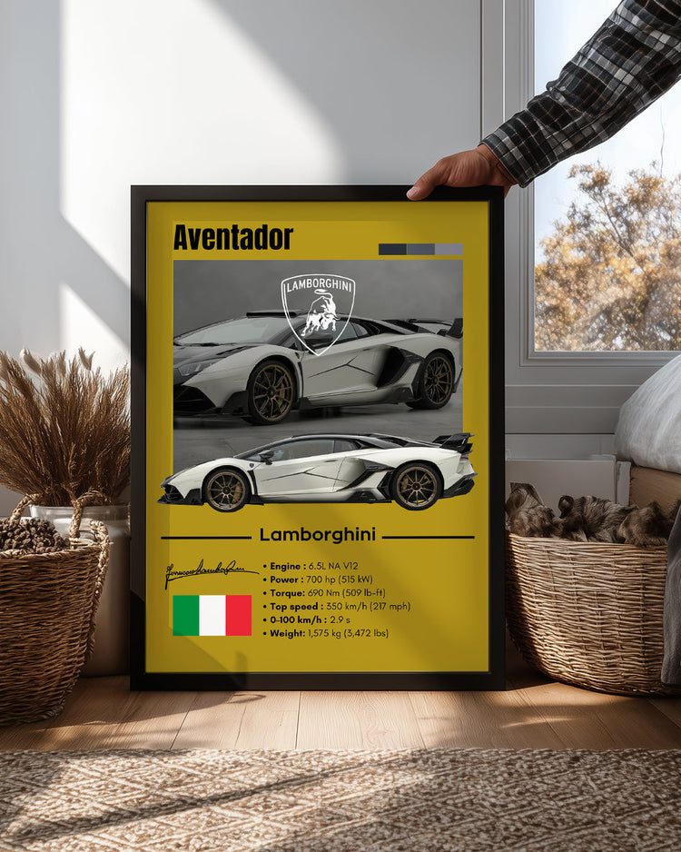 Lamborghini Aventador Poster Tablosu