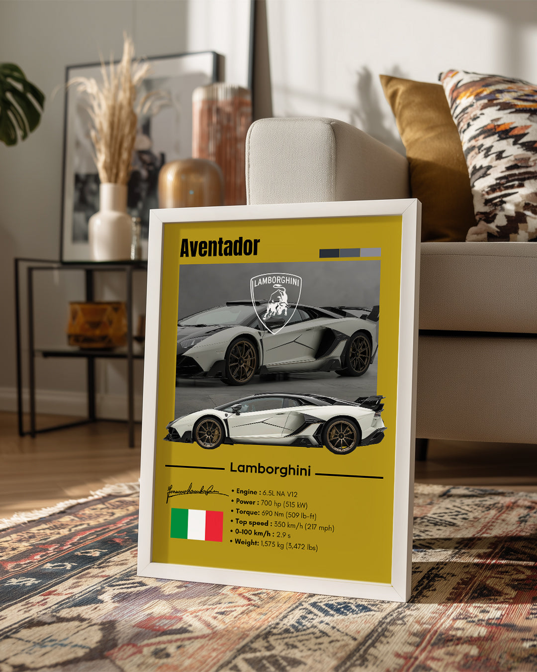 Lamborghini Aventador Poster Tablosu
