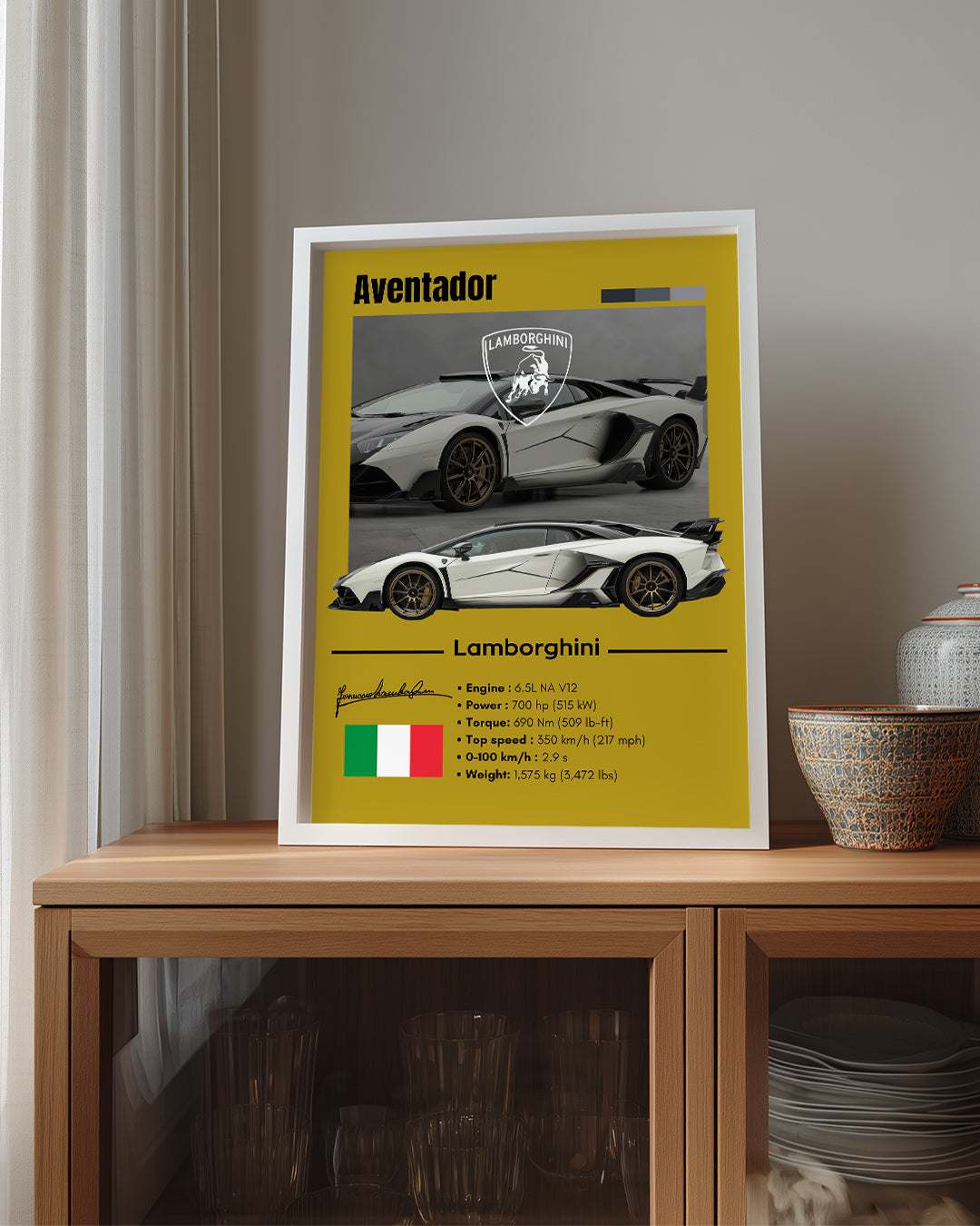 Lamborghini Aventador Poster Tablosu