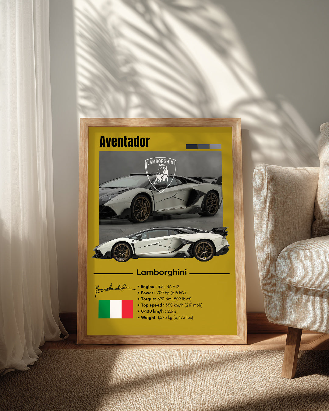 Lamborghini Aventador Poster Tablosu