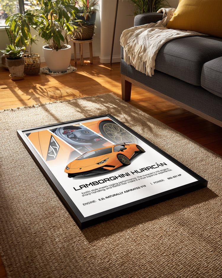 Lamborghini Huracan Poster Tablosu