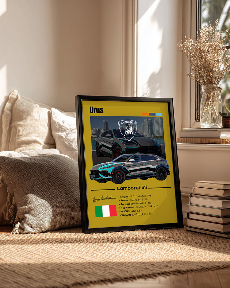 Lamborghini Urus Poster Tablosu
