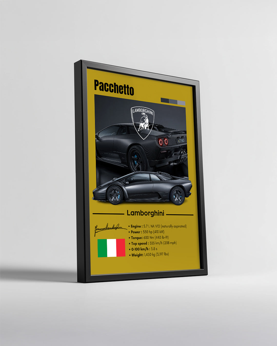 Lambroghini Pacchetto Poster Tablosu