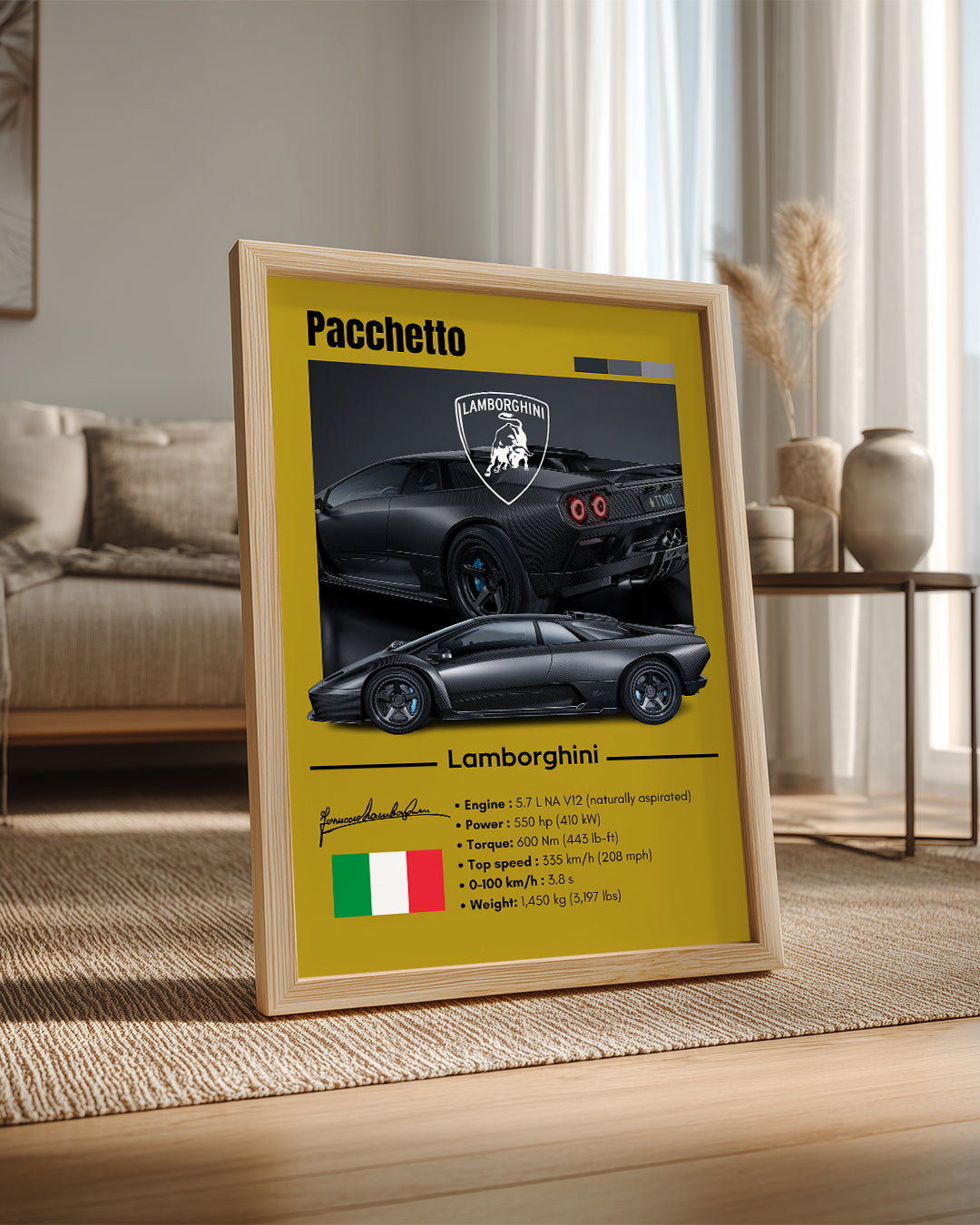 Lambroghini Pacchetto Poster Tablosu