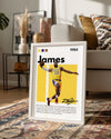 LeBron James 1984 Sarı Arkaplan Poster Tablosu
