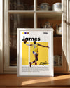 LeBron James 1984 Sarı Arkaplan Poster Tablosu