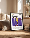 Lebron James 1984 Mor Arkaplan Poster Tablosu