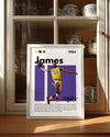 Lebron James 1984 Mor Arkaplan Poster Tablosu