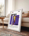 Lebron James 1984 Mor Arkaplan Poster Tablosu