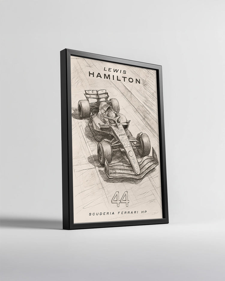 Lewis Hamilton 44 Eskiz Poster Tablosu