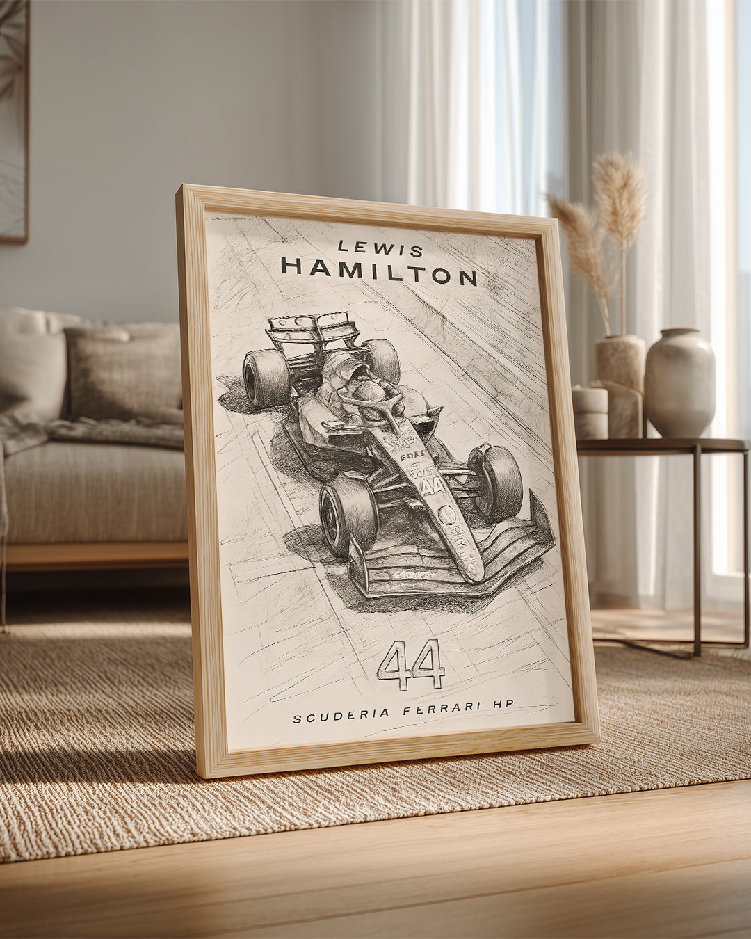 Lewis Hamilton 44 Eskiz Poster Tablosu