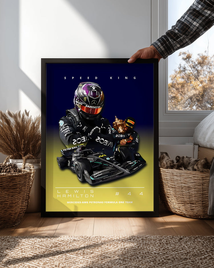 Lewis Hamilton 44 Speed King Poster Tablosu