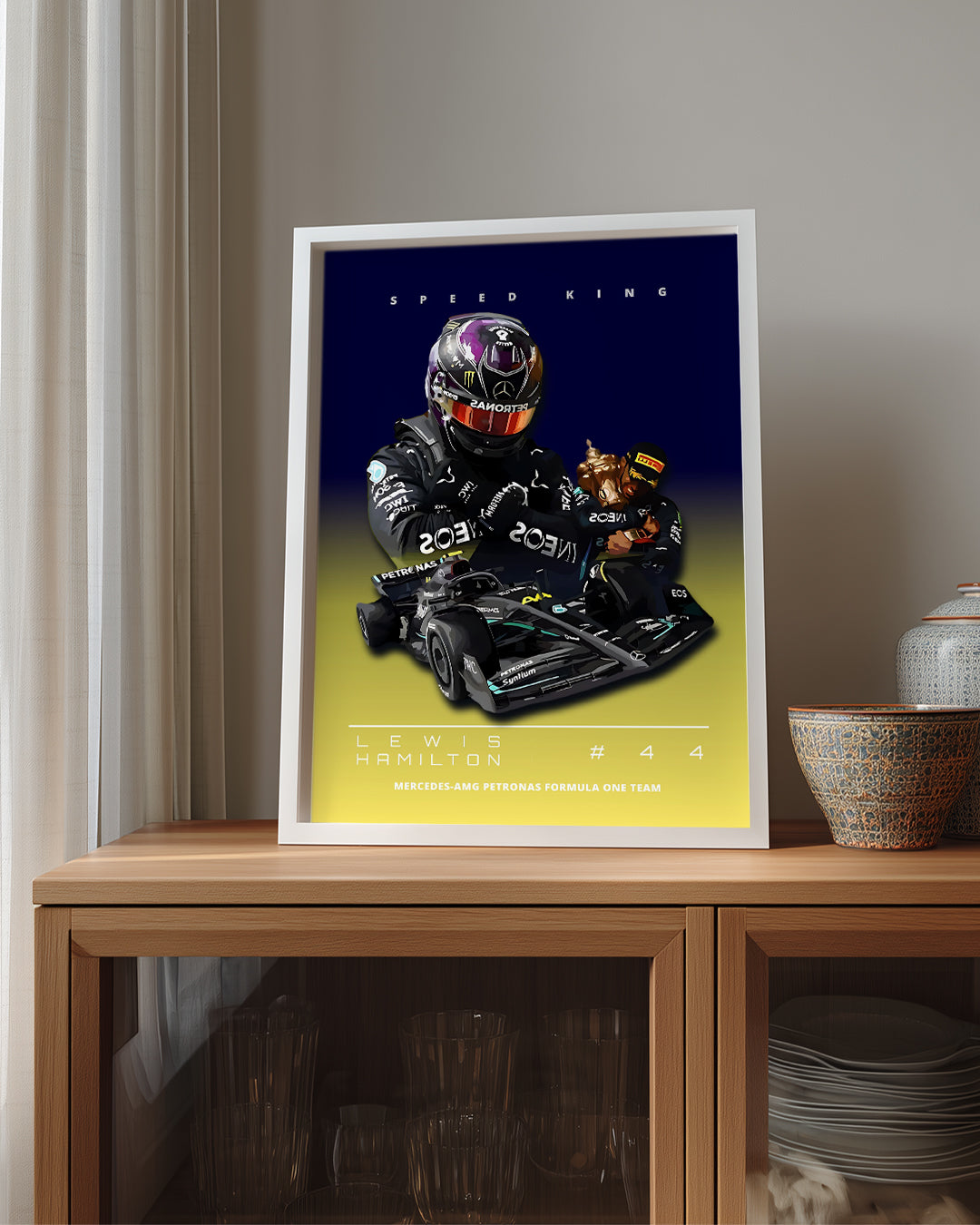 Lewis Hamilton 44 Speed King Poster Tablosu