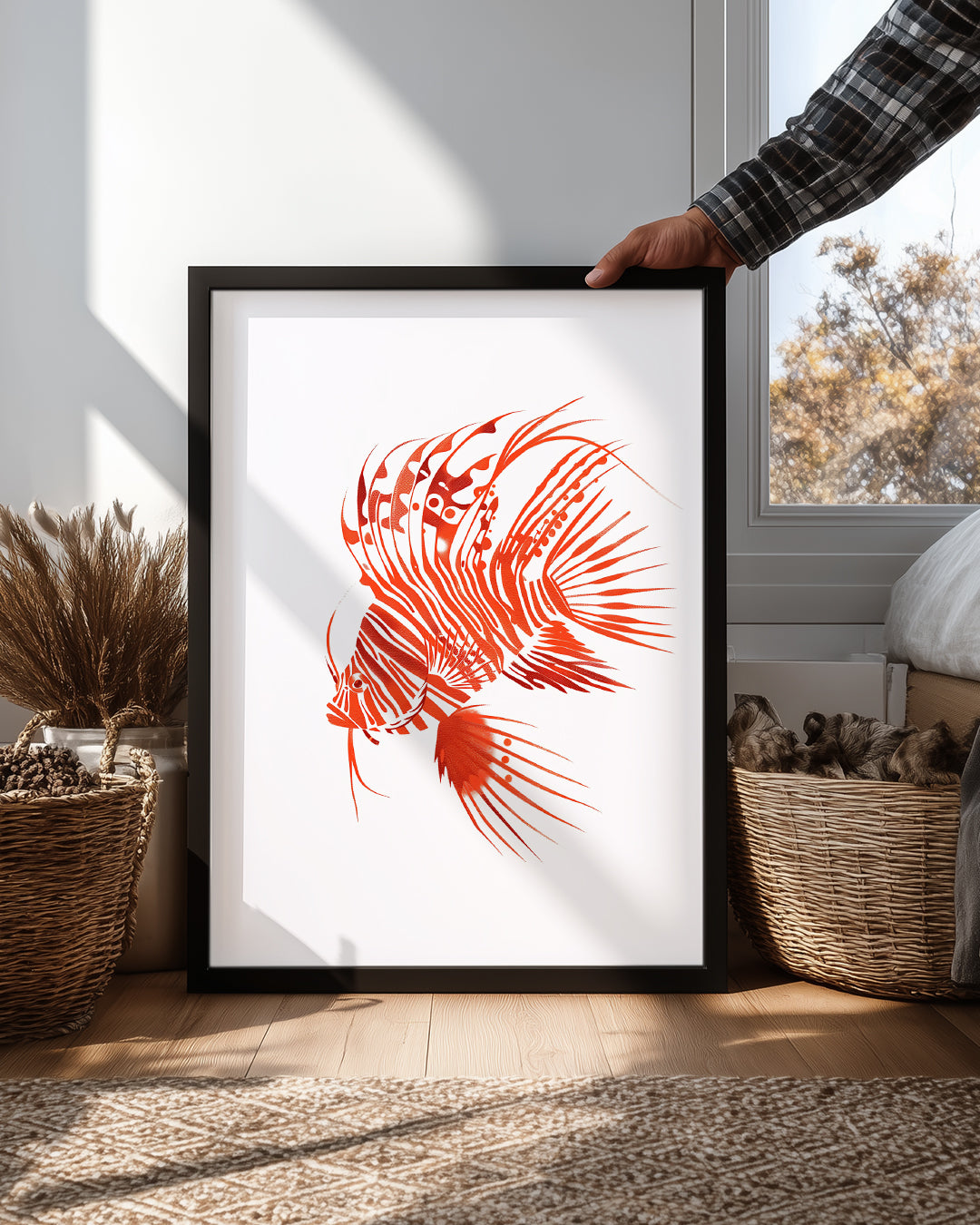 Leylak Balığı - Kırmızı Şeritler Poster Tablosu