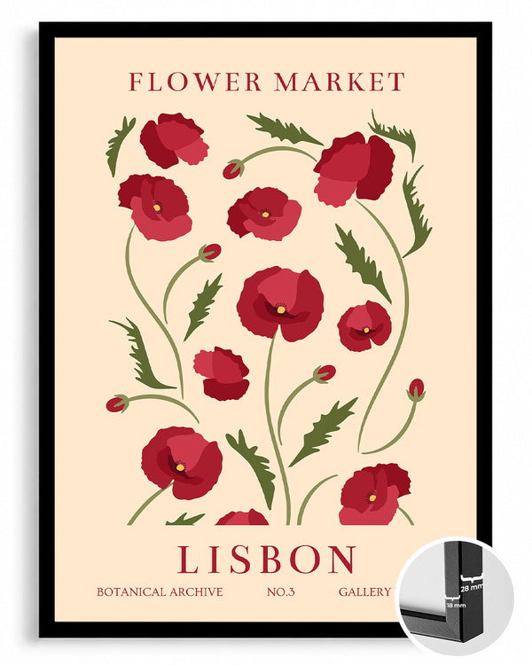 Lisbon Poppy Poster Tablosu