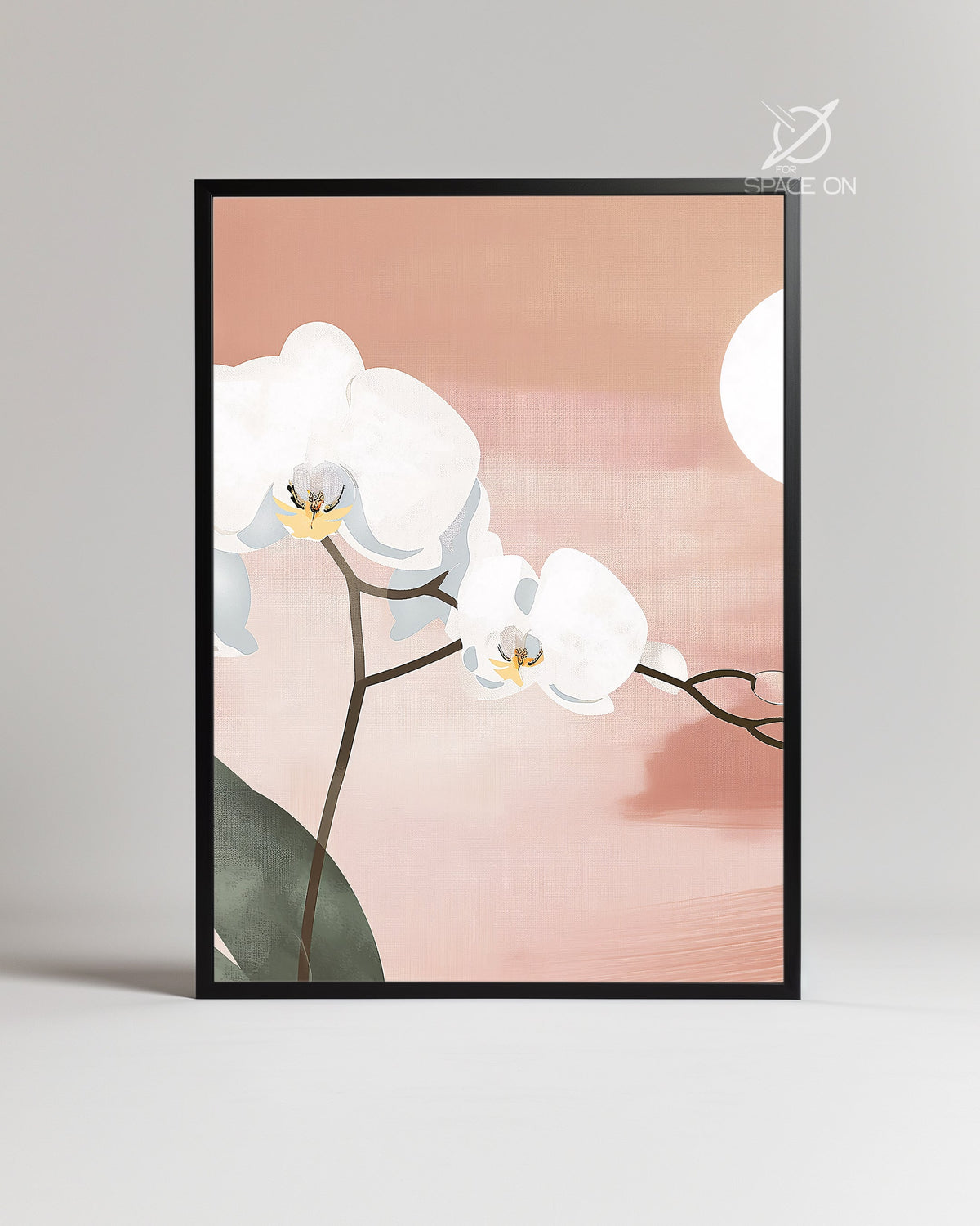 Lune Rose Poster Tablosu