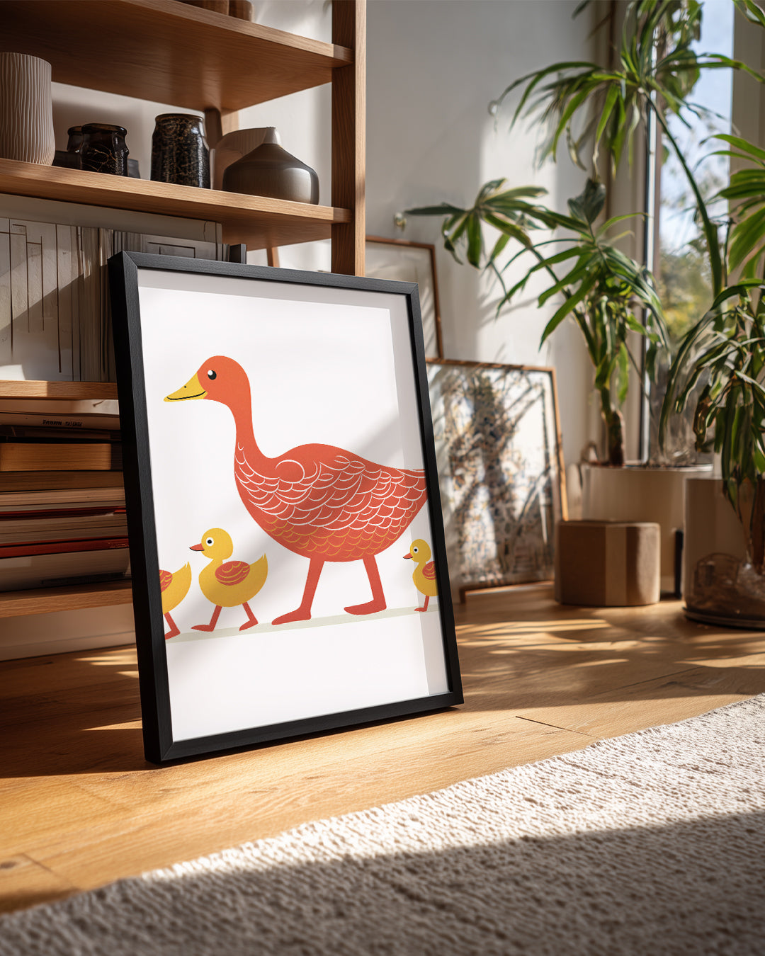 Mandala - Sarı Civcivler ile Anne Ördek Poster Tablosu