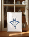 Mantarbalığı - Mavi Kanat Deseni Poster Tablosu