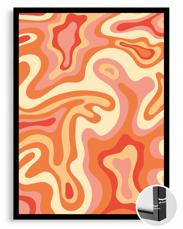 Marbled Waves Poster Tablosu
