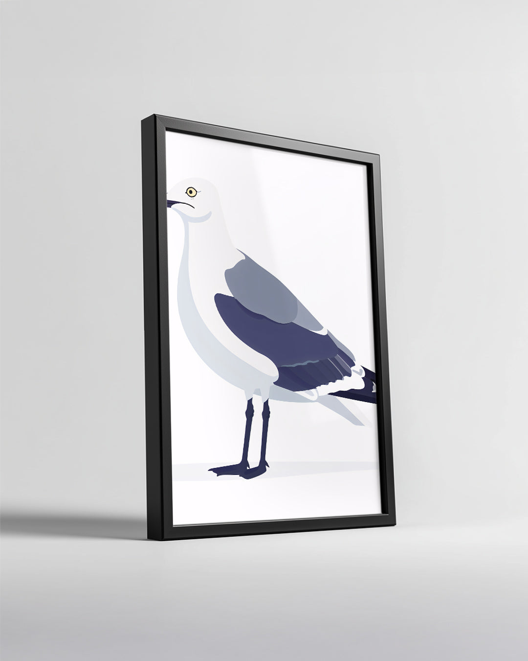 Martı - Beyaz Gövde Mavi Kanatlar Poster Tablosu