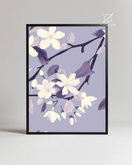 Mauve Bloom Poster Tablosu