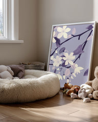 Mauve Bloom Poster Tablosu
