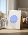 Mavi Dal - Minimalist Bitki Çizimi Poster Tablosu