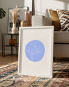 Mavi Dal - Minimalist Bitki Çizimi Poster Tablosu