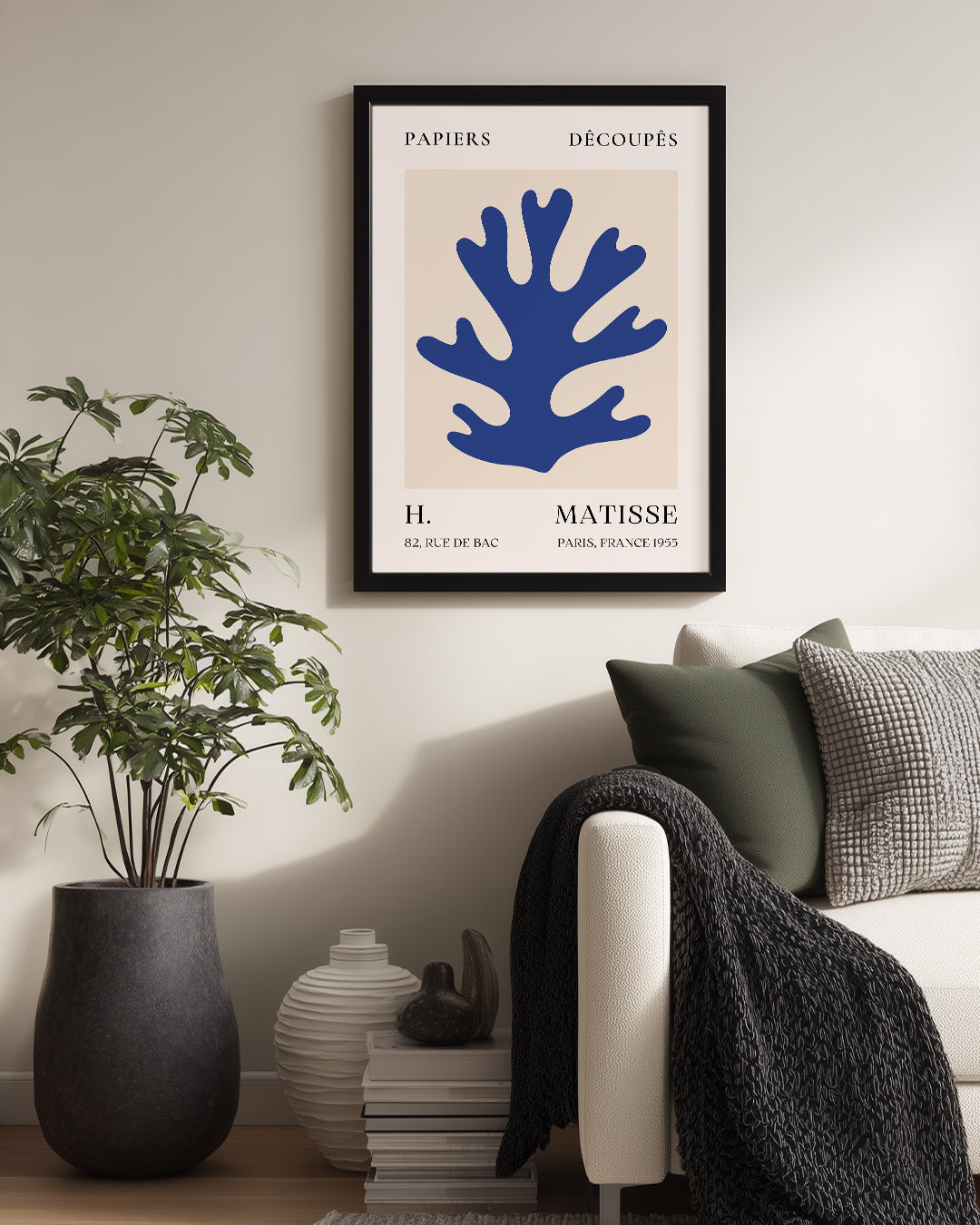 Mavi Mercan - Henri Matisse - 1955 Poster Tablosu