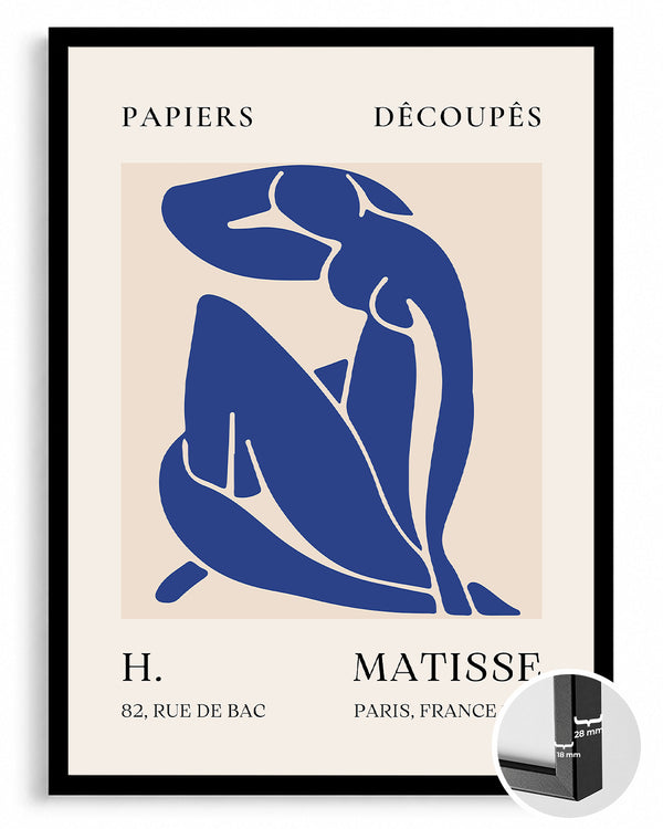 Mavi Nü Figürü - Henri Matisse - 1948 Poster Tablosu