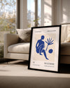 Mavi Oturan Figür ve Tropikal Yaprak - Henri Matisse - 1955 Poster Tablosu