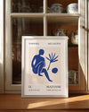 Mavi Oturan Figür ve Tropikal Yaprak - Henri Matisse - 1955 Poster Tablosu