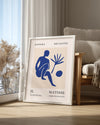 Mavi Oturan Figür ve Tropikal Yaprak - Henri Matisse - 1955 Poster Tablosu