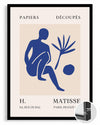 Mavi Oturan Figür ve Tropikal Yaprak - Henri Matisse - 1955 Poster Tablosu