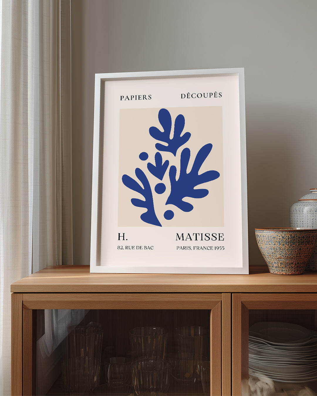Mavi Yapraklar Kompozisyonu - Henri Matisse - 1955 Poster Tablosu